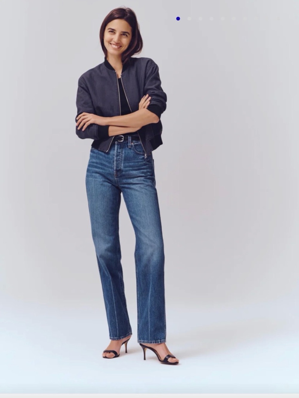 NWT Alex Mill Carla High Rise Jeans in Vintage Dark Indigo Denim